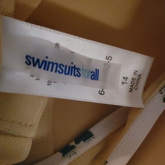 Swimsuits For All Womens Multicolor Floral Sleeveless Swimsuit Tank Top Size 14 - Picture 5 of 5